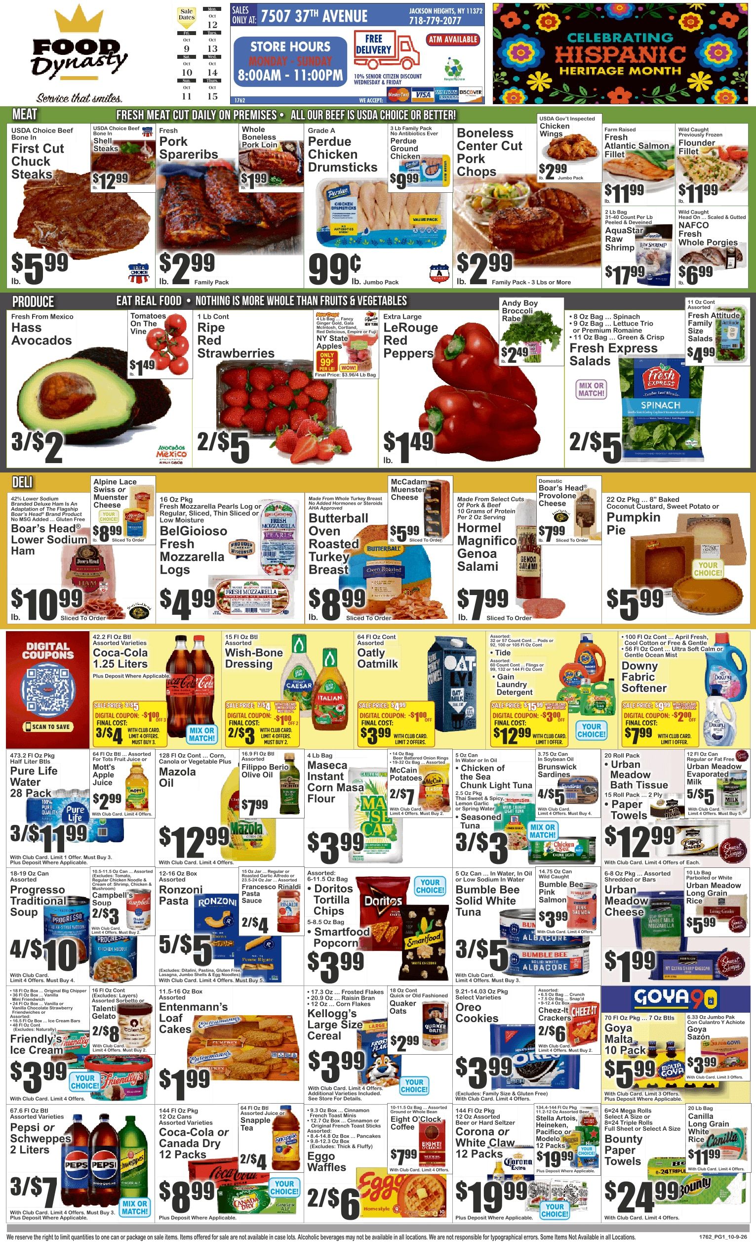 Food Dynasty (Jackson Heights, NY) Key Food Weekly Ad October 9 - 15, 2026