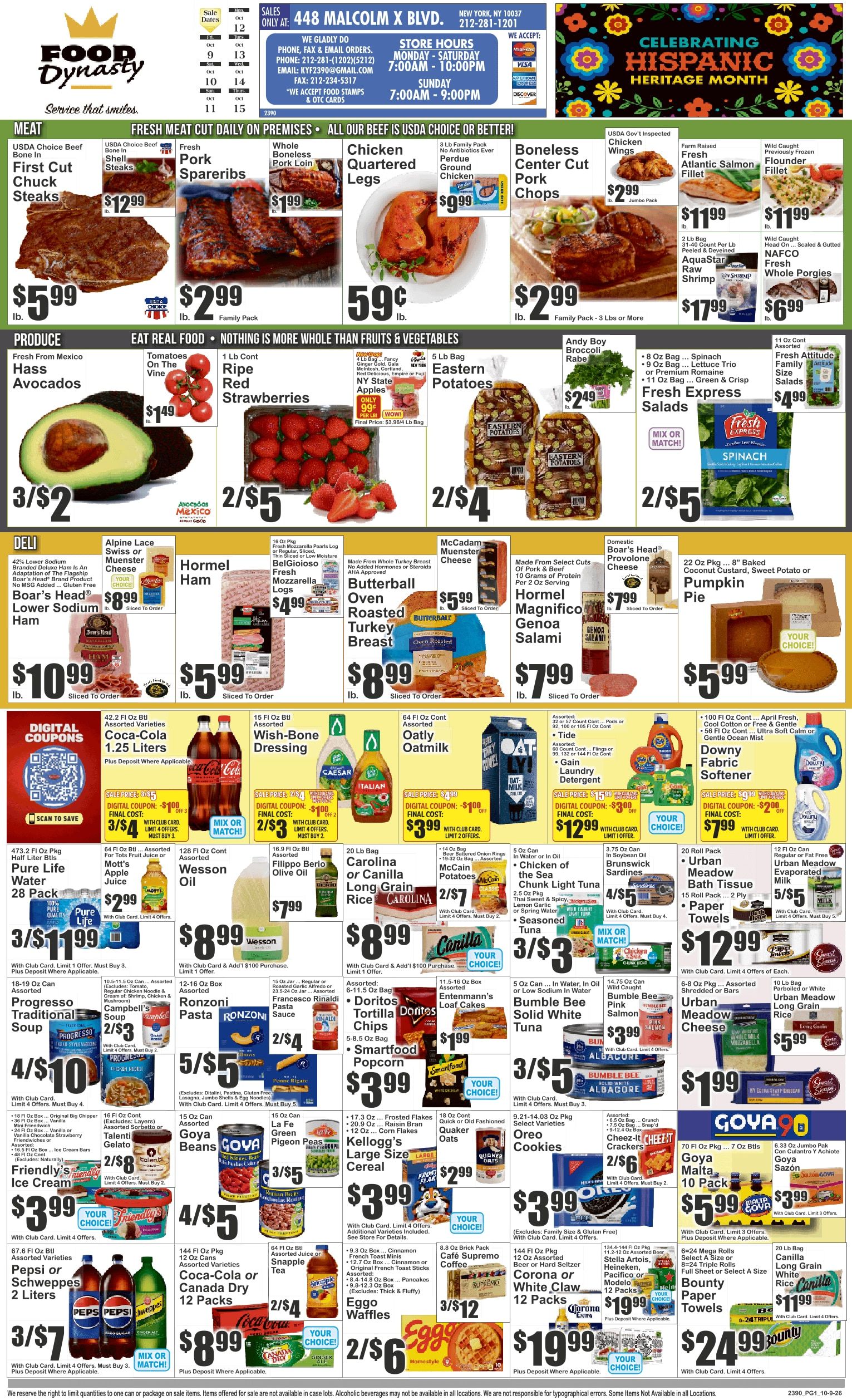 Food Dynasty (New York, NY) Key Food Weekly Ad October 9 - 15, 2026