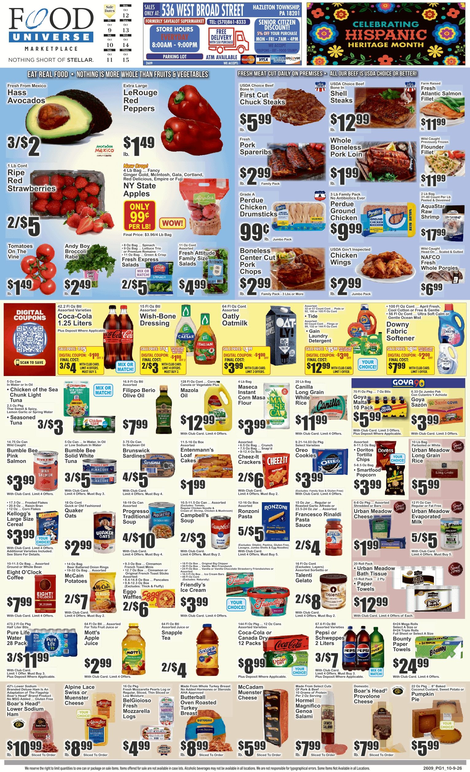 Food Universe (Hazleton, PA) Weekly Ad October 9 - 15, 2026
