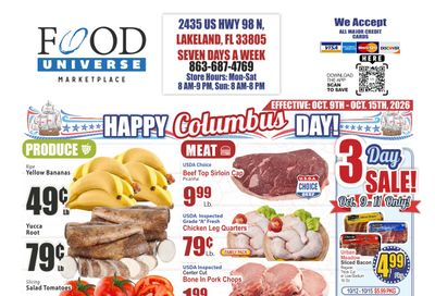 Food Universe (Lakeland, FL) Weekly Ad October 9 - 15, 2026