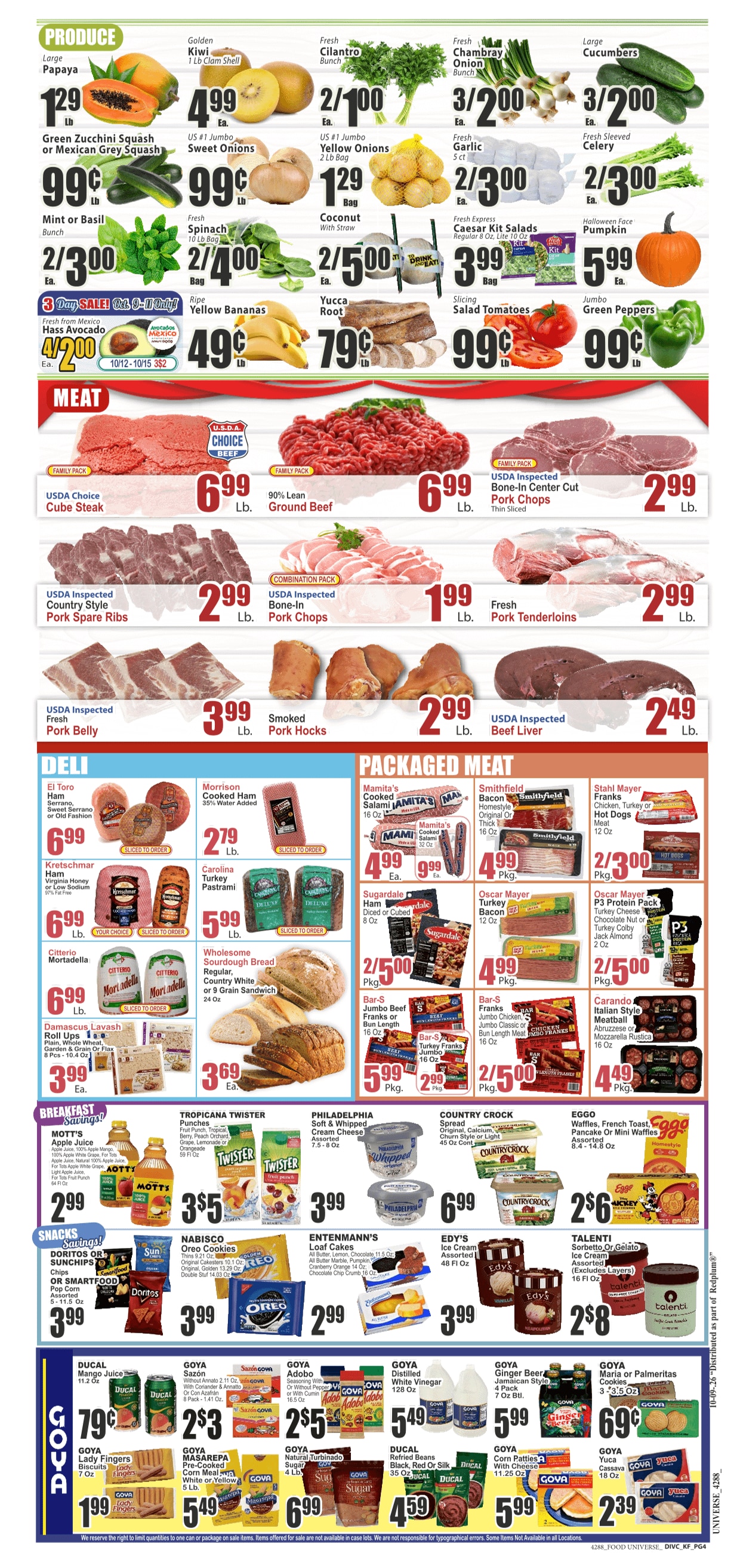 Food Universe (Lakeland, FL) Weekly Ad October 9 - 15, 2026