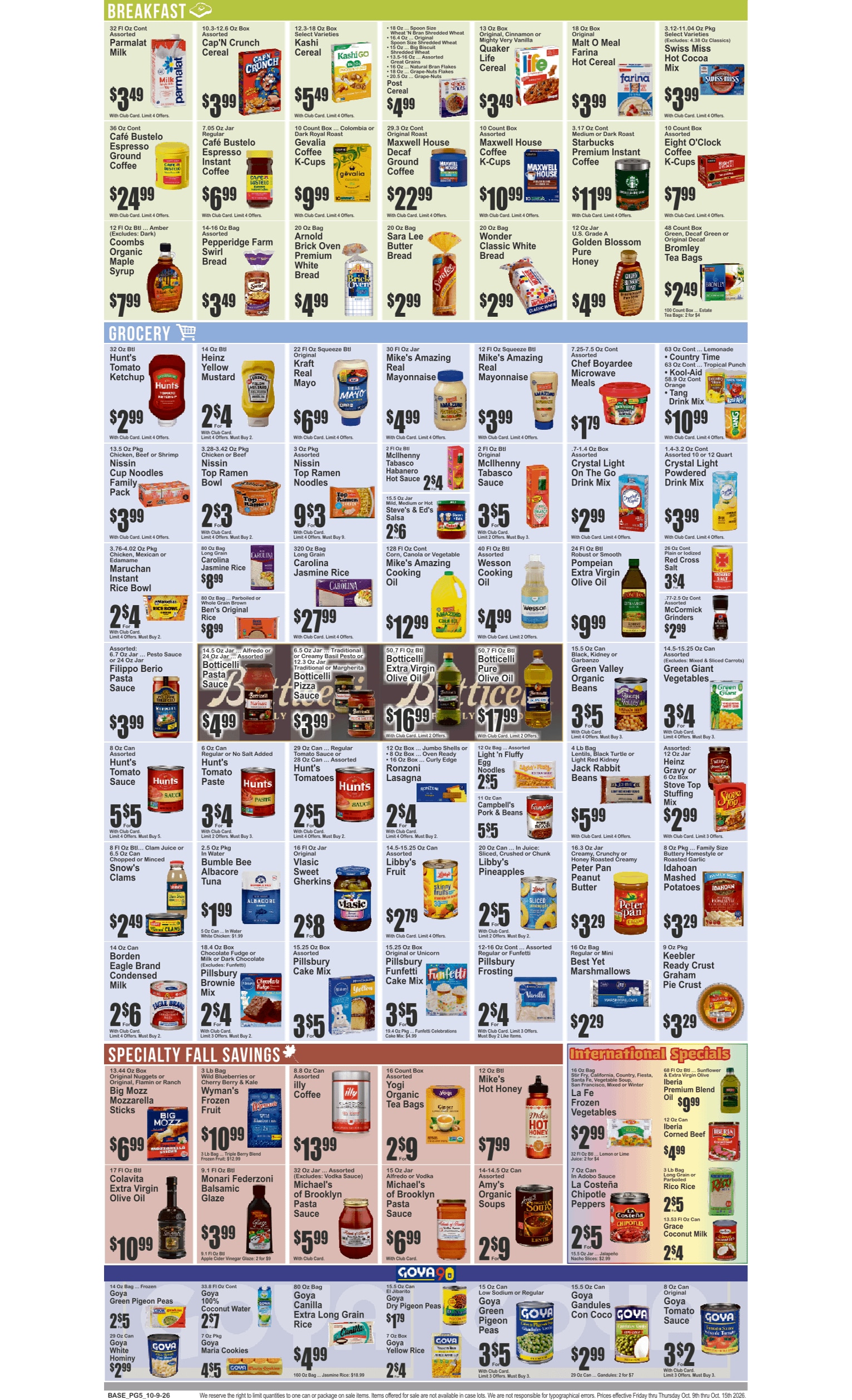 Food Universe (South Ozone Park, NY) Weekly Ad October 9 - 15, 2026