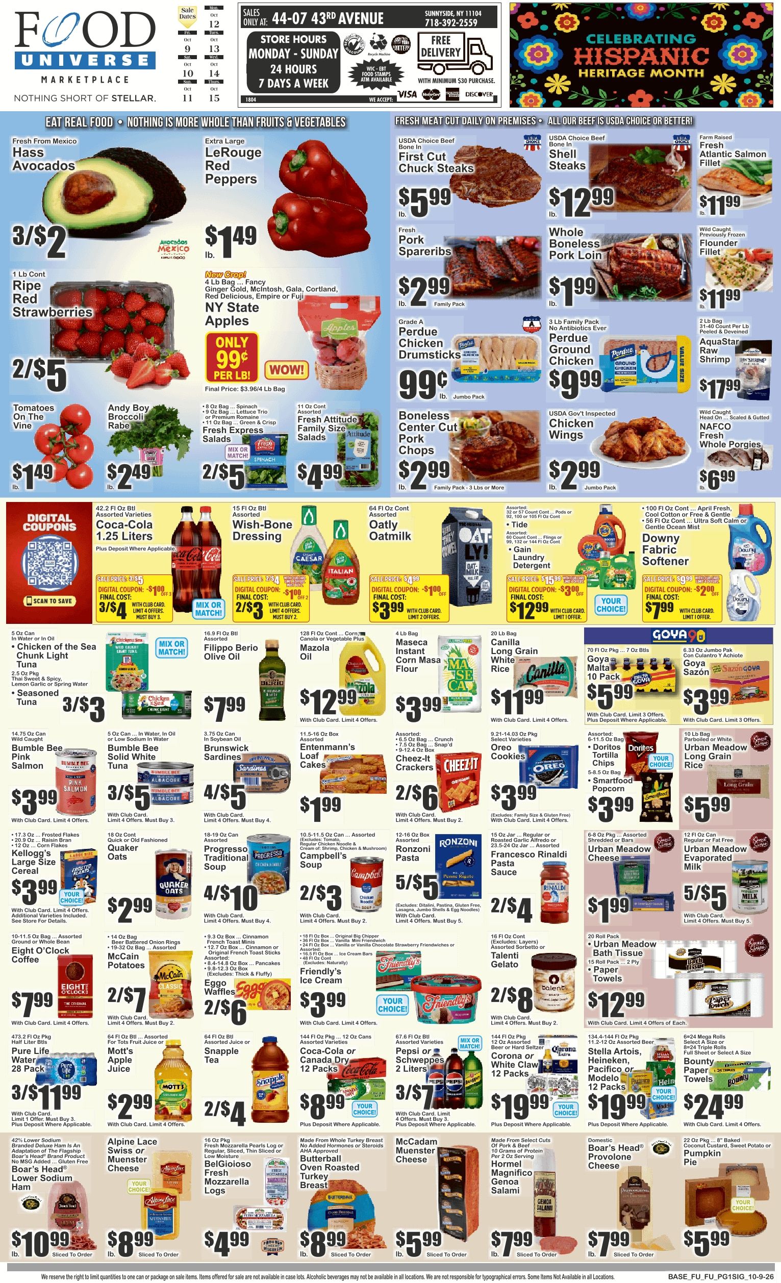 Food Universe (Sunnyside, NY) Weekly Ad October 9 - 15, 2026