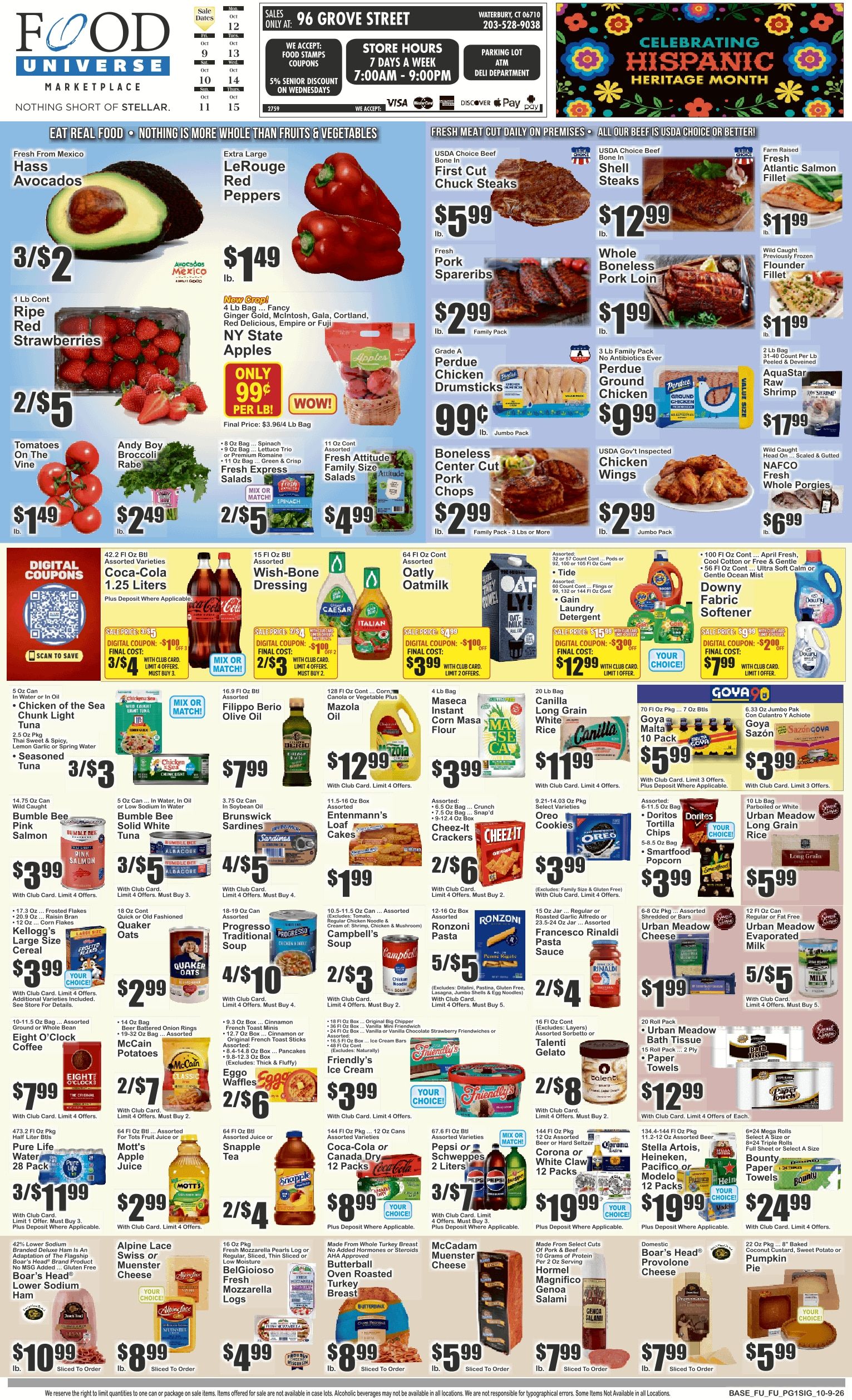 Food Universe (Waterbury, CT) Weekly Ad October 9 - 15, 2026