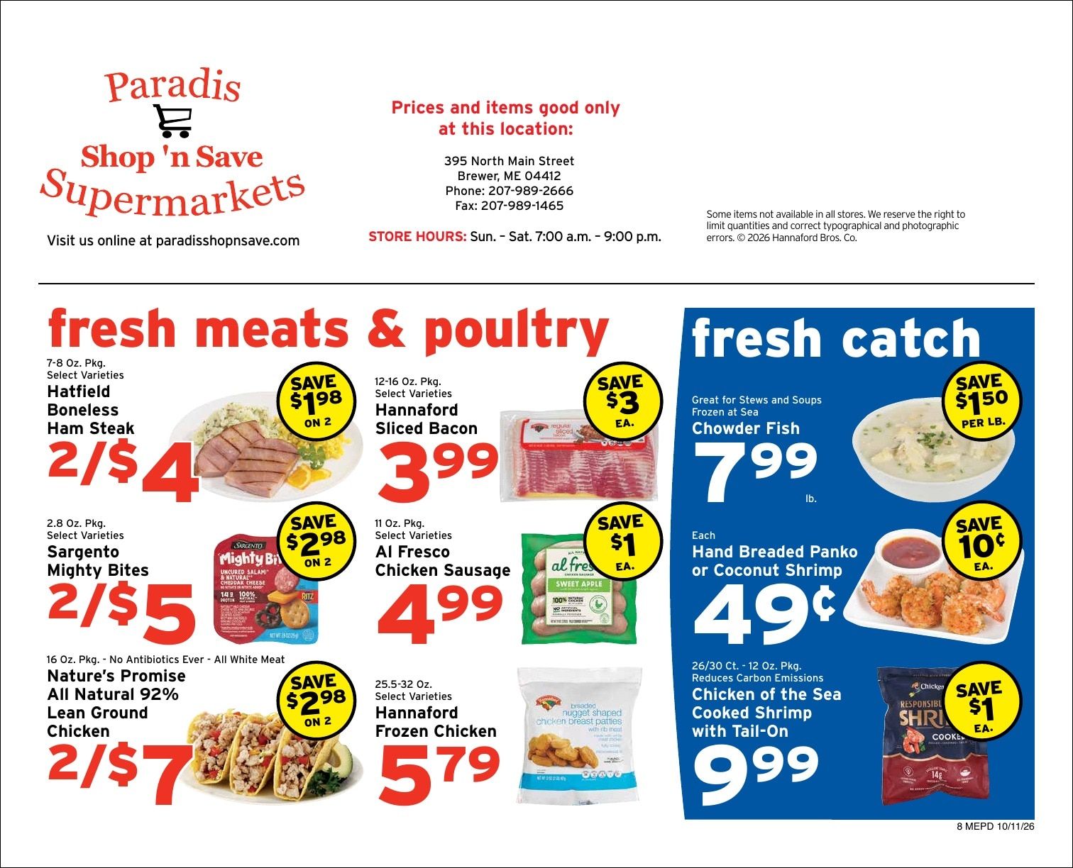 Paradis Shop'n Save Weekly Ad October 11 - 17, 2026