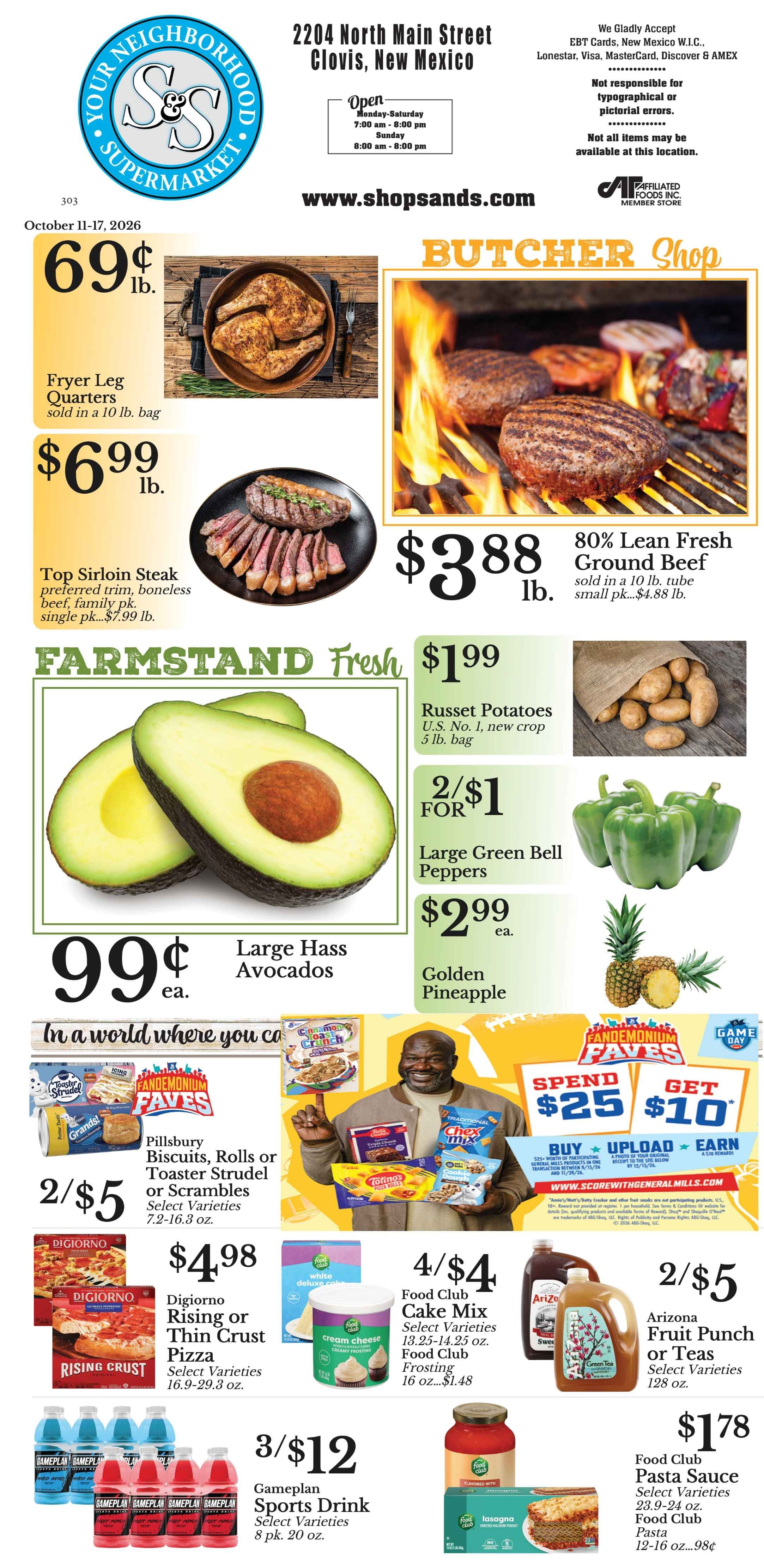 S&S Supermarket Weekly Ad October 11 - 17, 2026