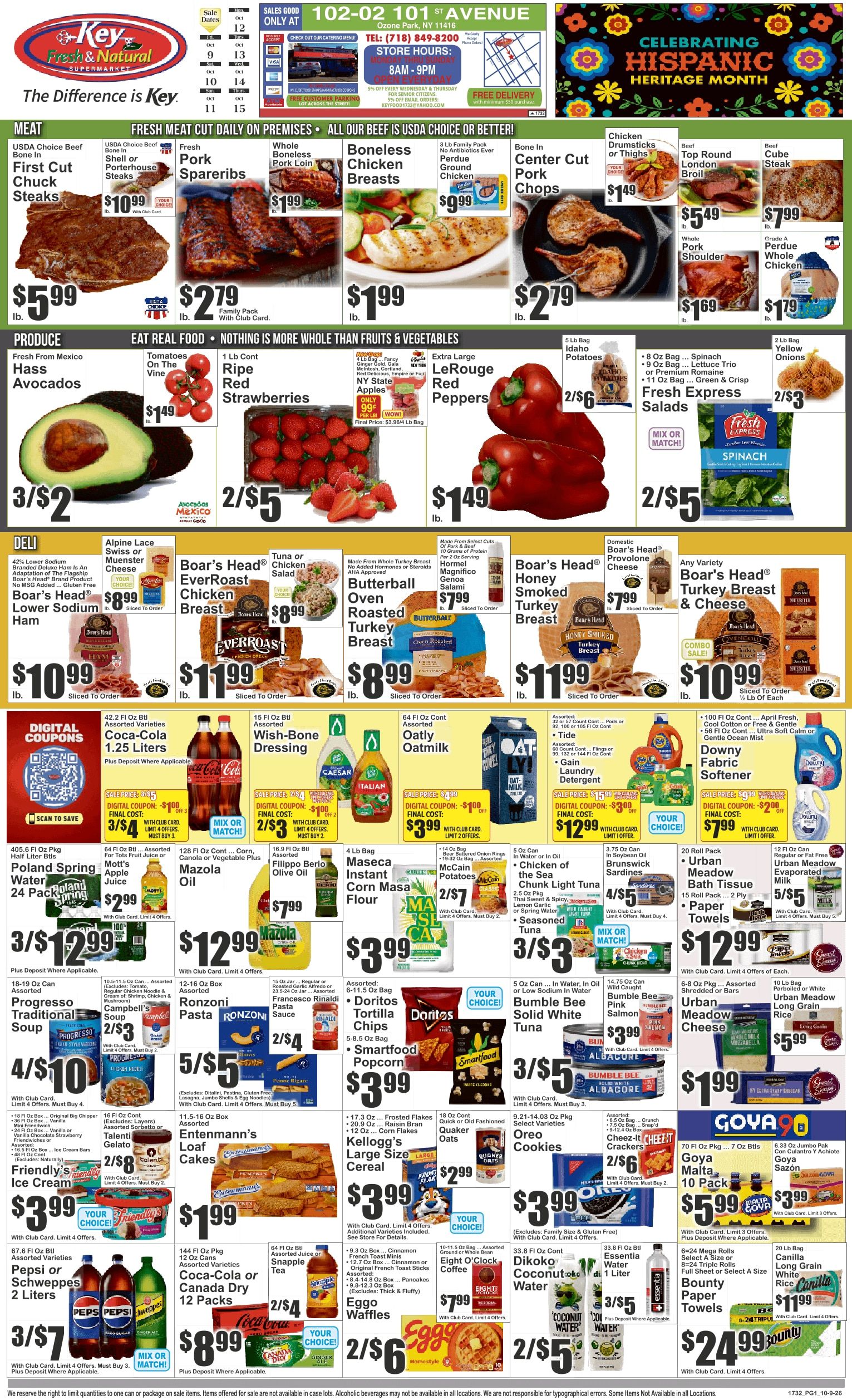 Key Fresh & Natural (102-02 101st Ave., Ozone Park, NY) Key Food Weekly Ad October 9 - 15, 2026