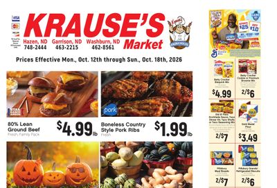 Krause's SuperValu Weekly Ad October 12 - 18, 2026