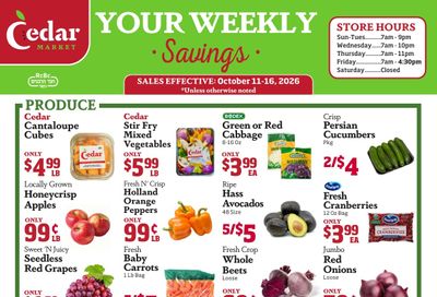 Cedar Market Weekly Ad October 15 - 16, 2026