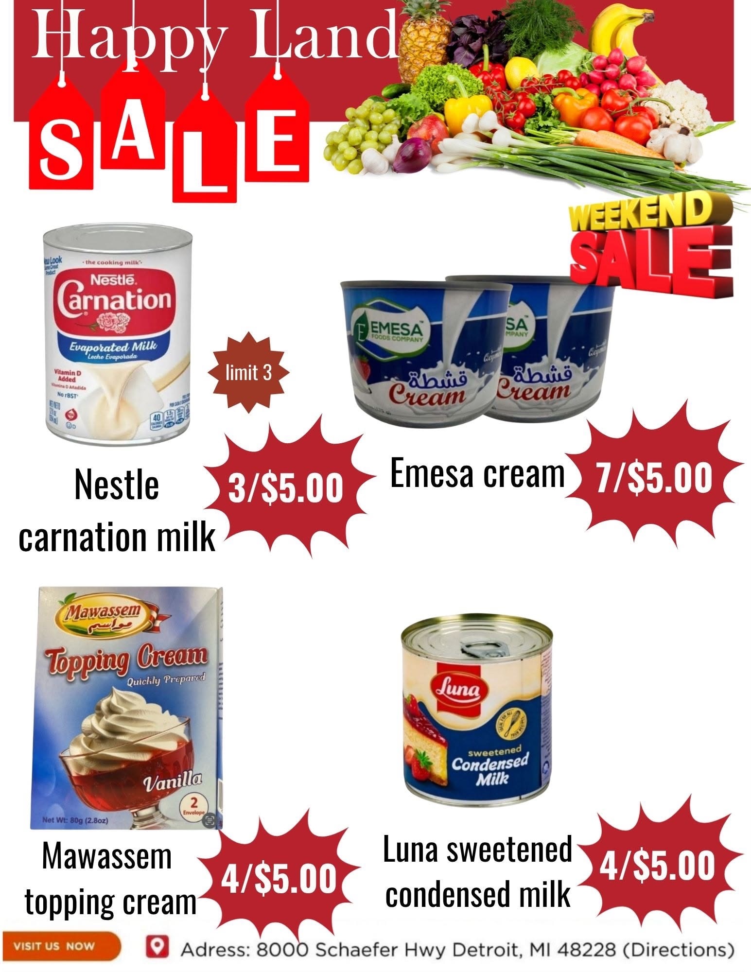 Happy Land Market (8000 Schaefer Highway, Detroit, MI) Weekly Ad October 10 - 10, 2026