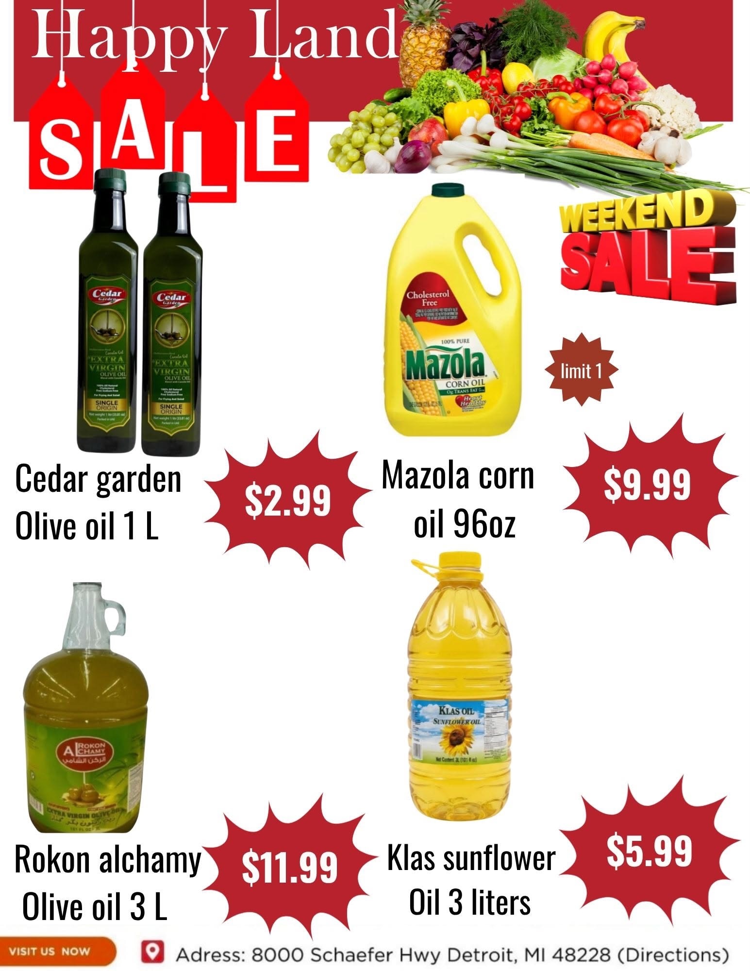 Happy Land Market (8000 Schaefer Highway, Detroit, MI) Weekly Ad October 10 - 10, 2026