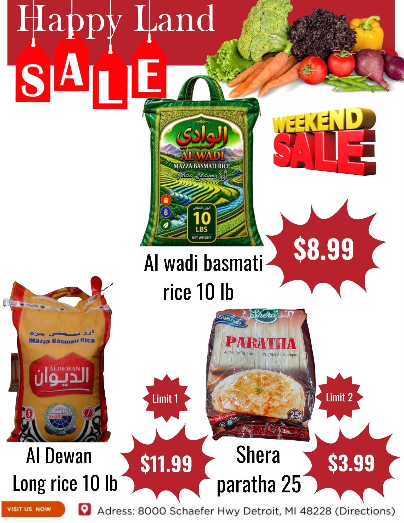 Happy Land Market (8000 Schaefer Highway, Detroit, MI) Weekly Ad October 10 - 10, 2026