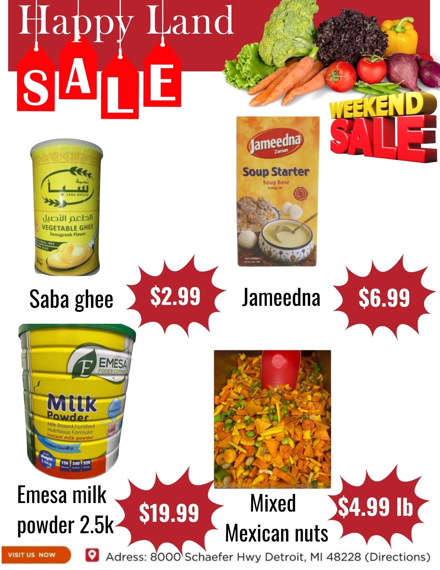 Happy Land Market (8000 Schaefer Highway, Detroit, MI) Weekly Ad October 10 - 10, 2026