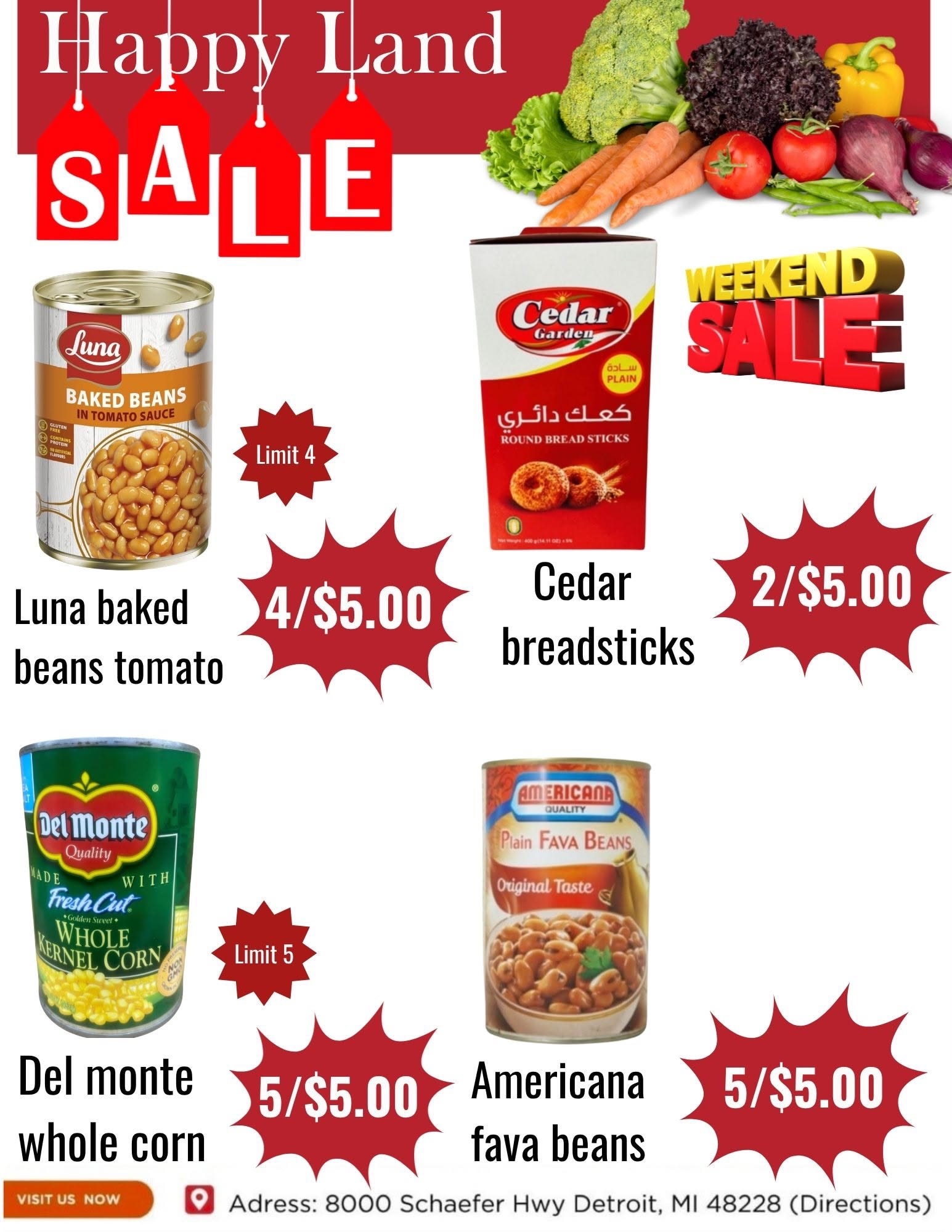 Happy Land Market (8000 Schaefer Highway, Detroit, MI) Weekly Ad October 10 - 10, 2026