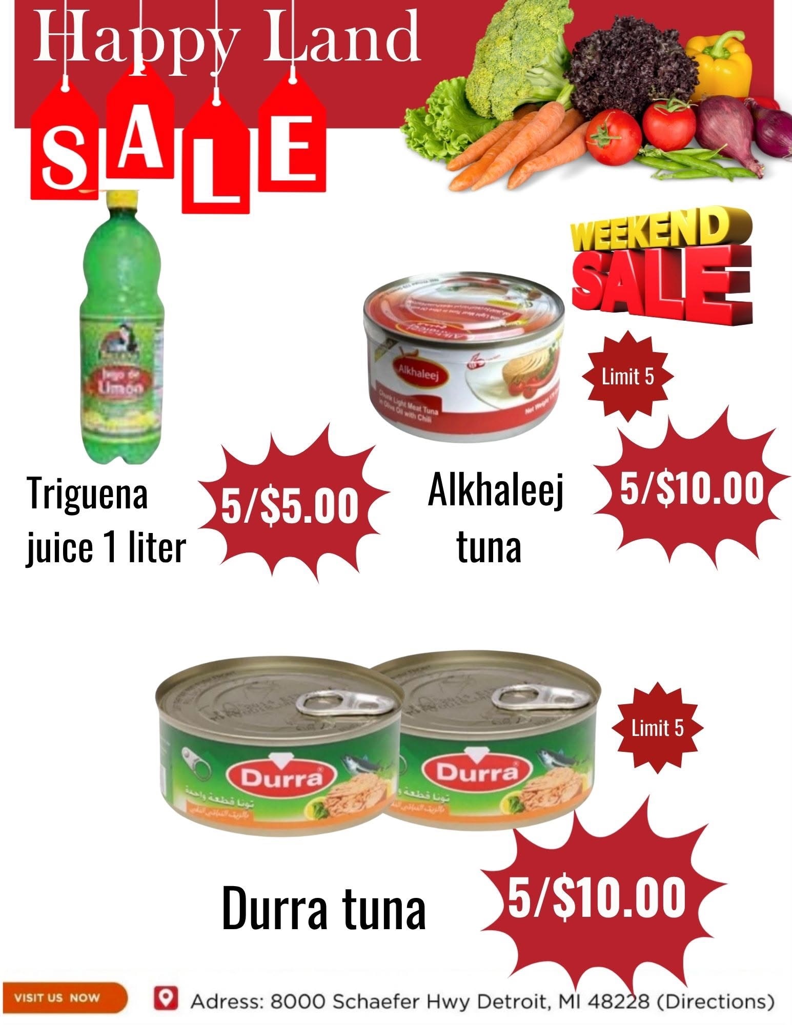 Happy Land Market (8000 Schaefer Highway, Detroit, MI) Weekly Ad October 10 - 10, 2026