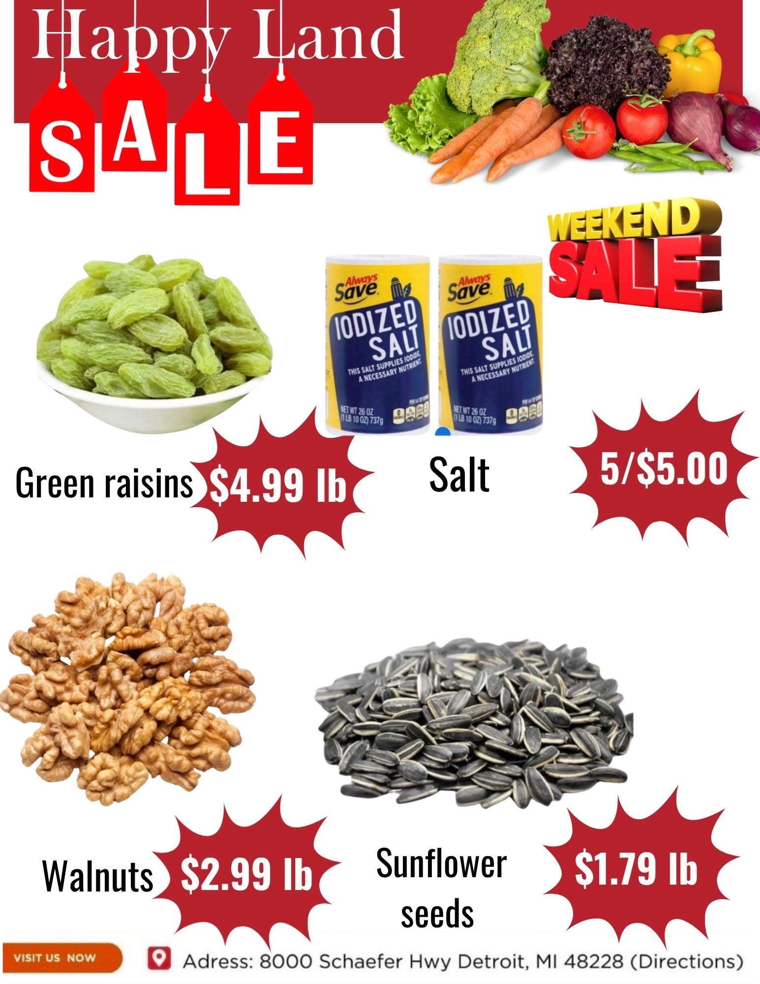 Happy Land Market (8000 Schaefer Highway, Detroit, MI) Weekly Ad October 10 - 10, 2026