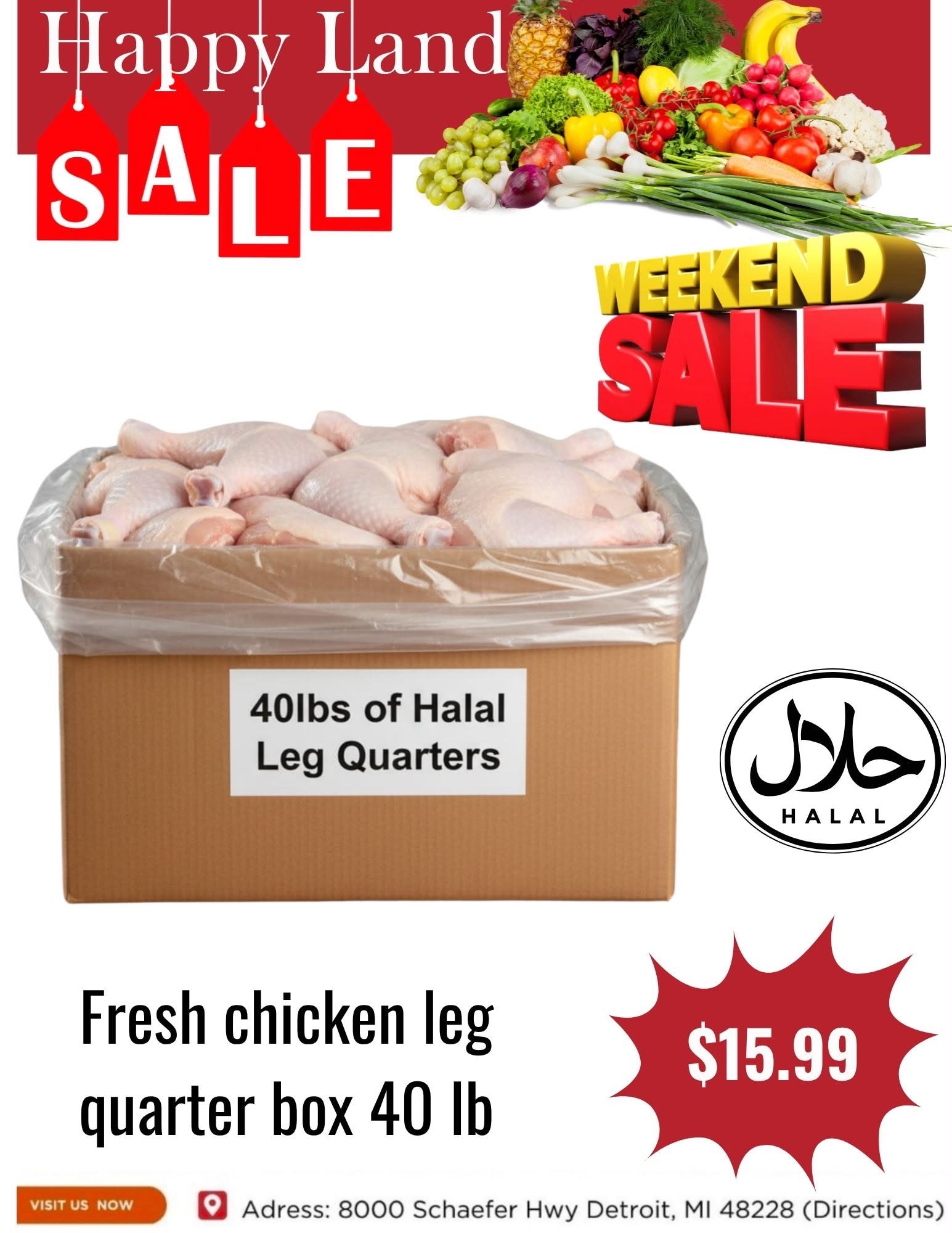 Happy Land Market (8000 Schaefer Highway, Detroit, MI) Weekly Ad October 10 - 10, 2026