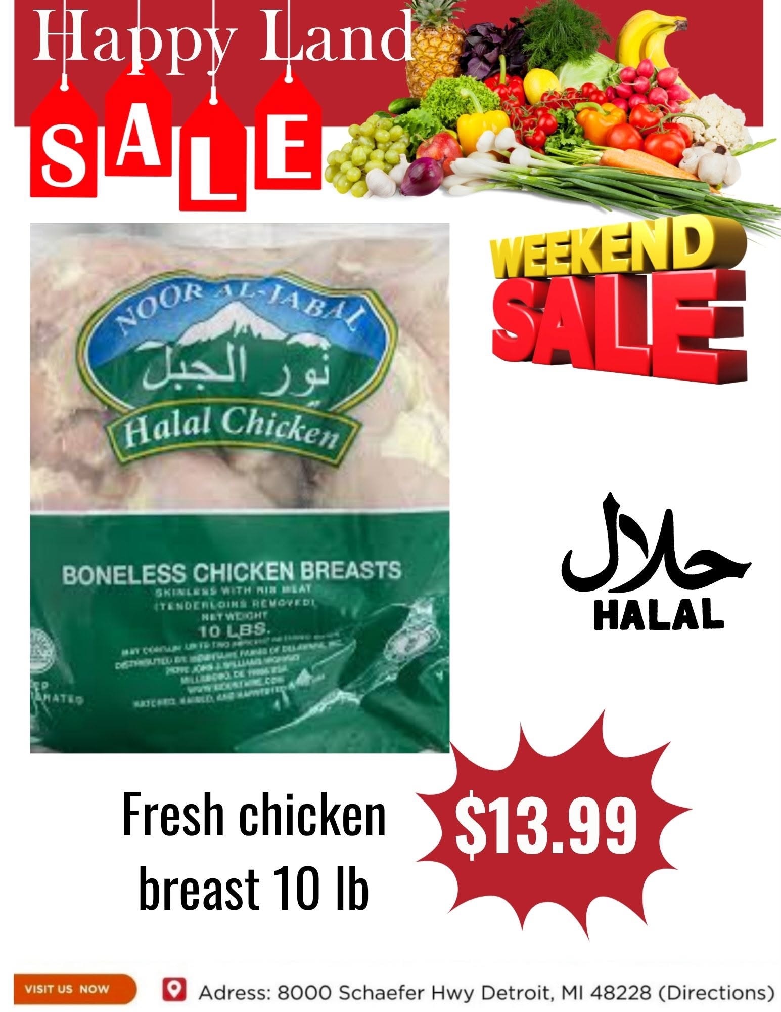 Happy Land Market (8000 Schaefer Highway, Detroit, MI) Weekly Ad October 10 - 10, 2026
