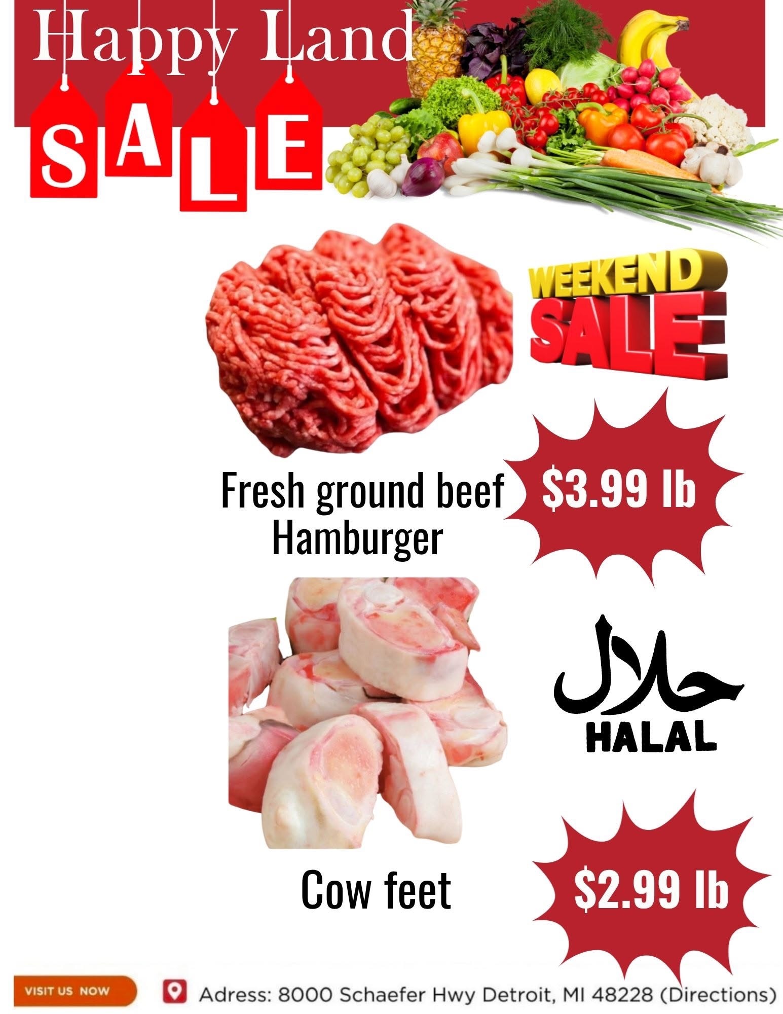 Happy Land Market (8000 Schaefer Highway, Detroit, MI) Weekly Ad October 10 - 10, 2026