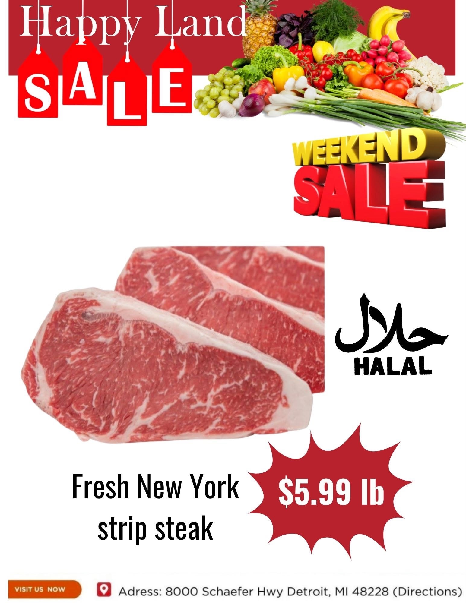 Happy Land Market (8000 Schaefer Highway, Detroit, MI) Weekly Ad October 10 - 10, 2026