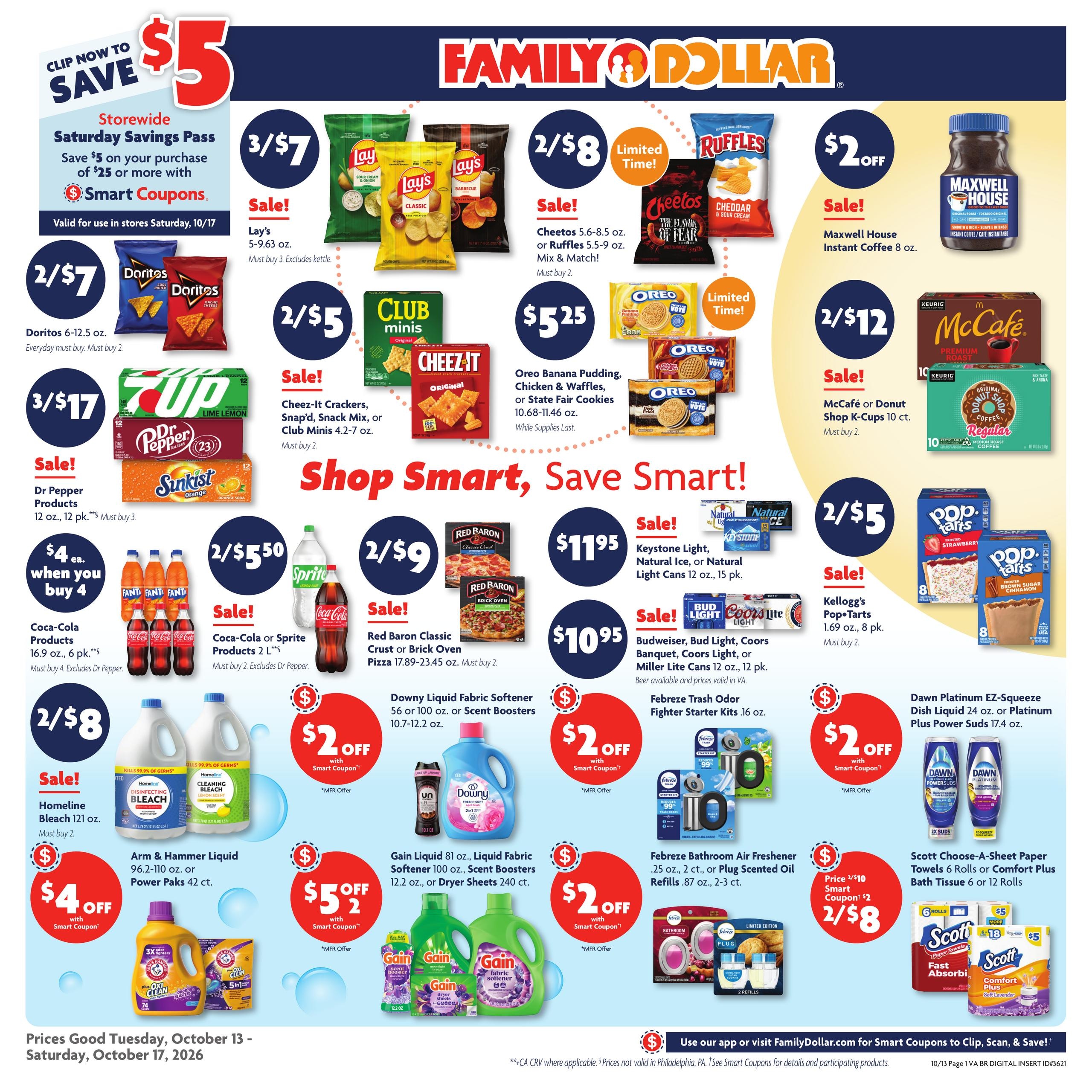 Family Dollar (Axton Area, VA) Weekly Ad October 13 - 17, 2026