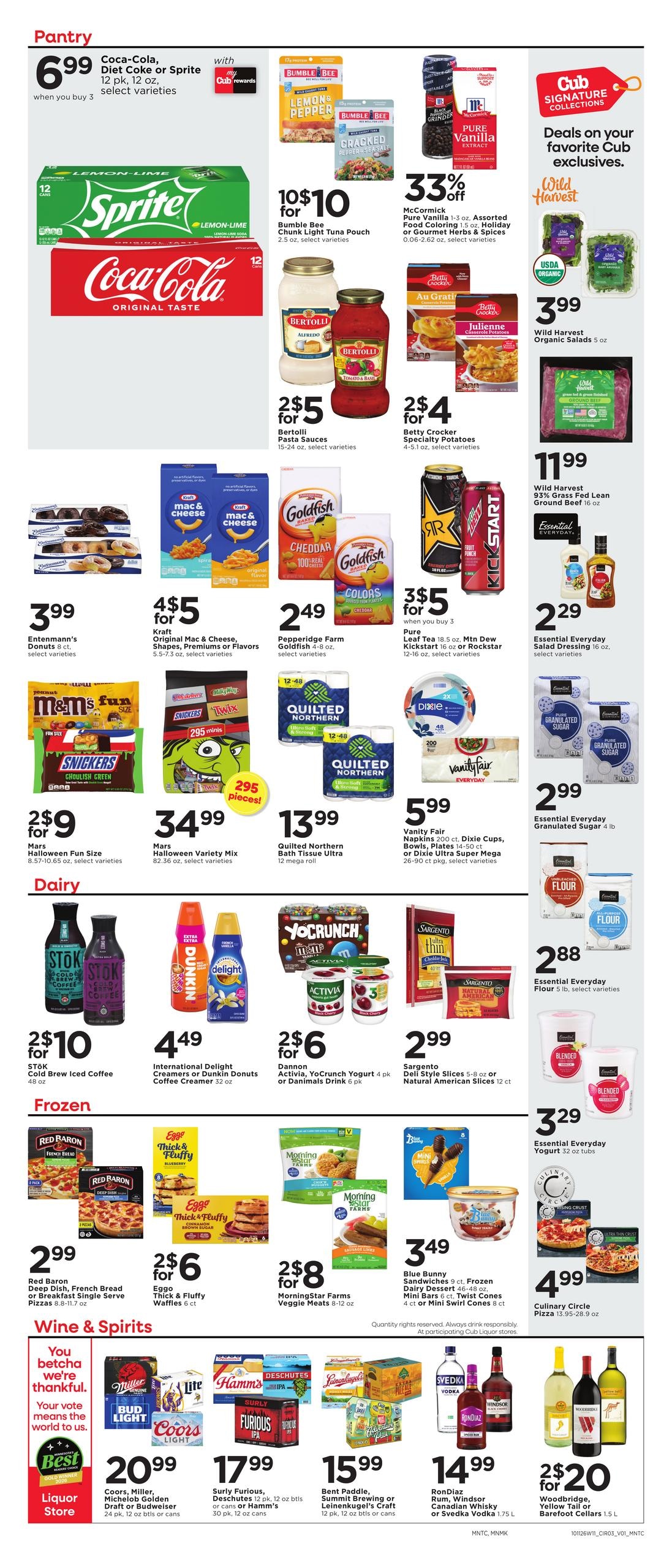 Cub Foods (Bock Area, MN) Weekly Savings Weekly Ad October 11 - 17, 2026
