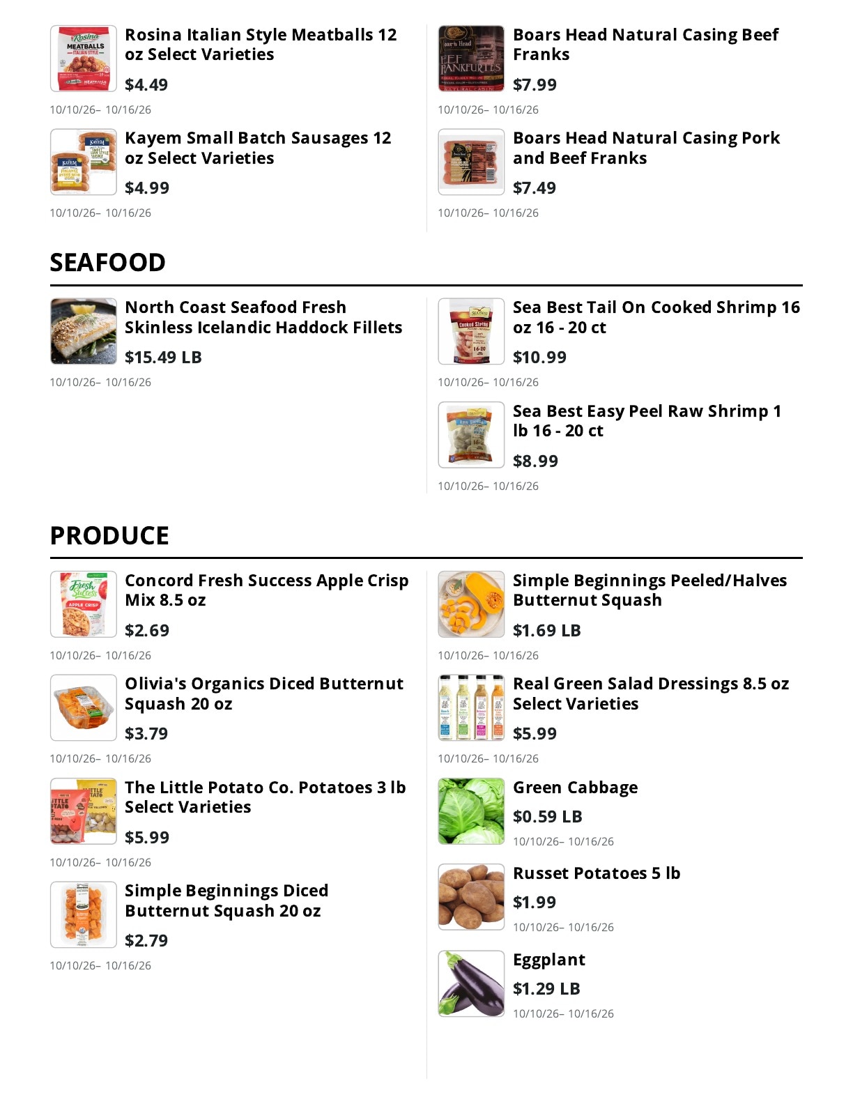 E.M. Heath Supermarket Weekly Ad October 10 - 16, 2026