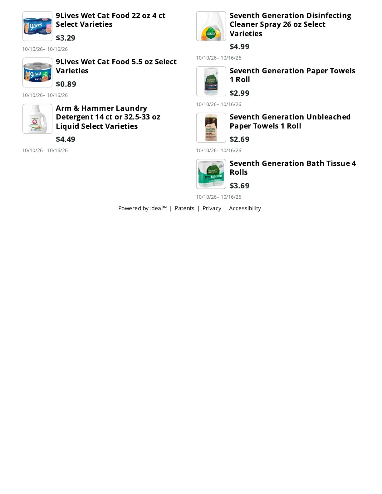 E.M. Heath Supermarket Weekly Ad October 10 - 16, 2026