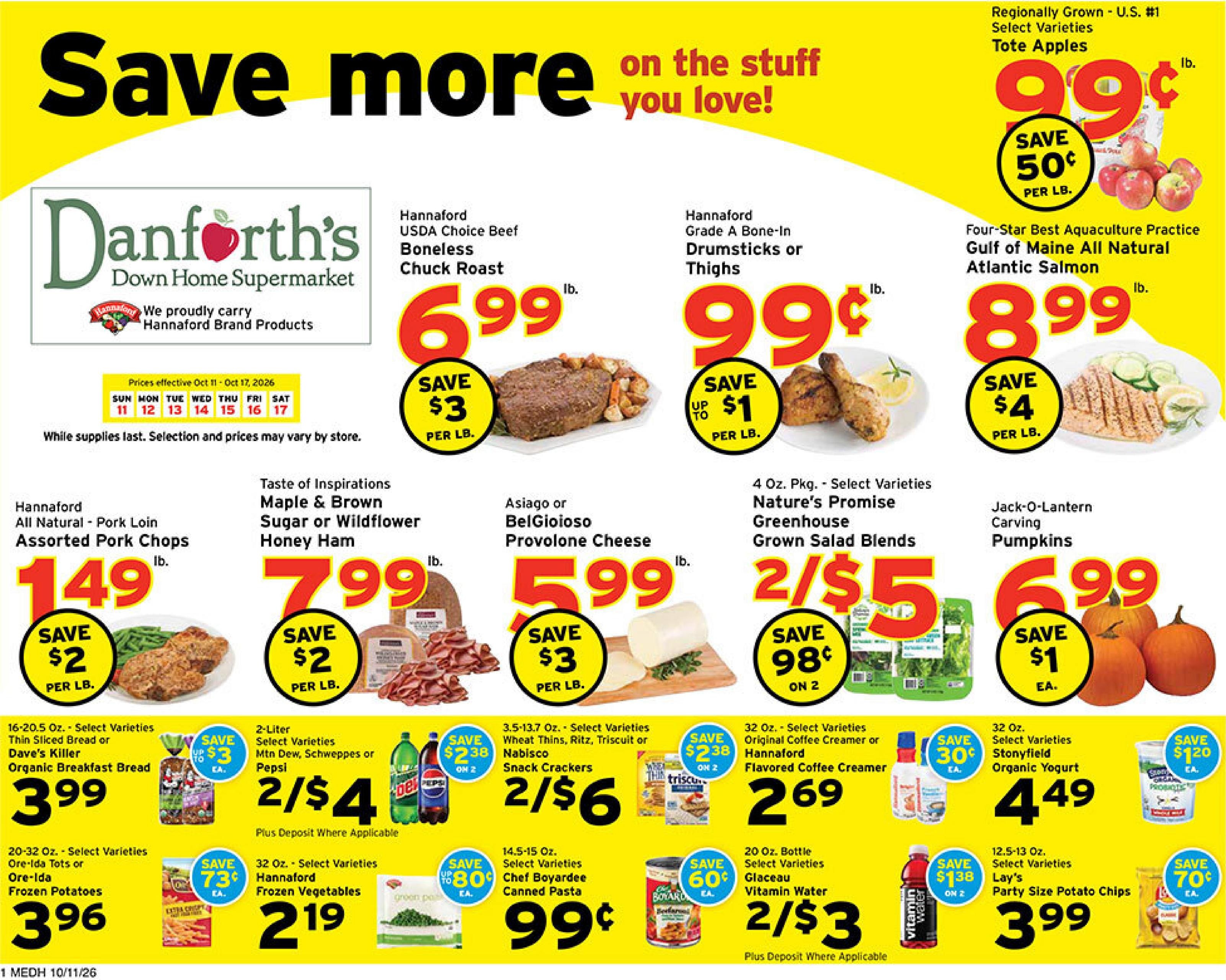 Danforth's Supermarket Weekly Ad October 11 - 17, 2026