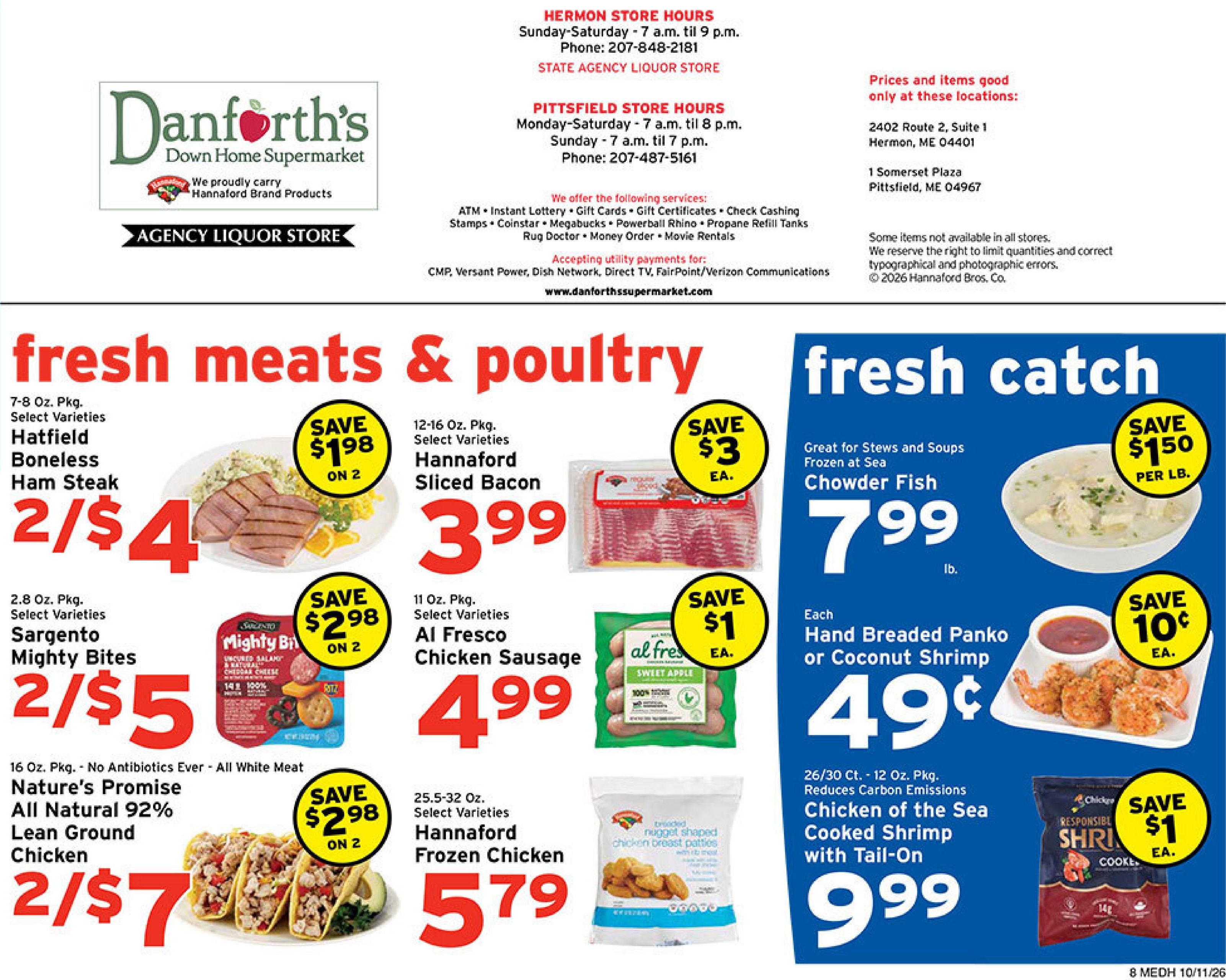 Danforth's Supermarket Weekly Ad October 11 - 17, 2026