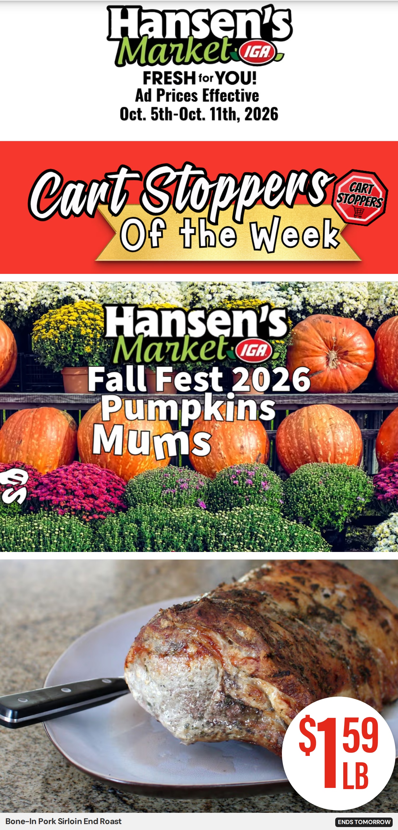 Hansen's IGA Wisconsin (Black River Falls, WI) Weekly Ad October 5 - 11, 2026