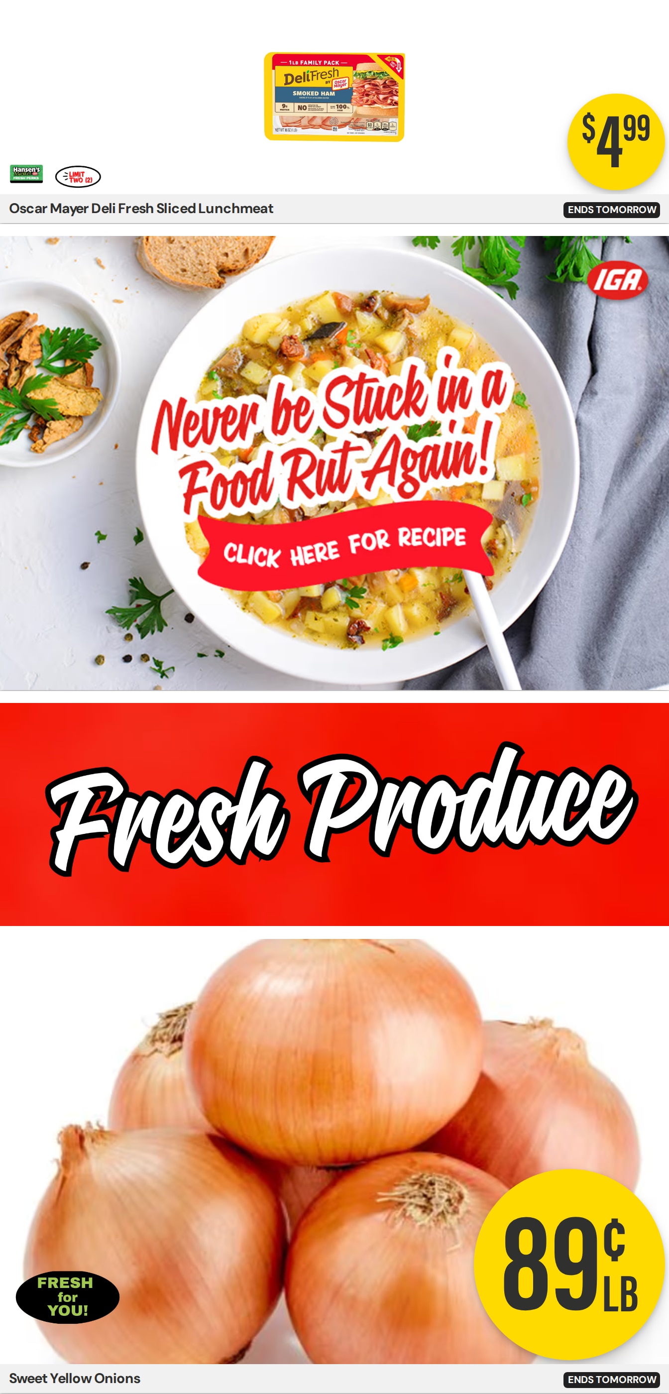 Hansen's IGA Wisconsin (Black River Falls, WI) Weekly Ad October 5 - 11, 2026