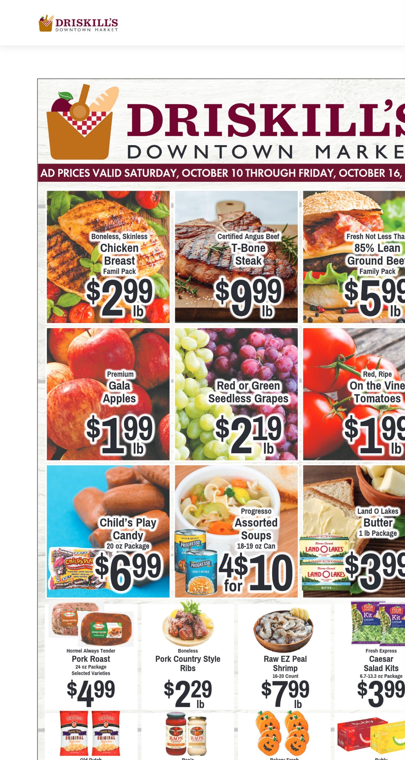 Driskill's Foods Weekly Ad October 11 - 17, 2026