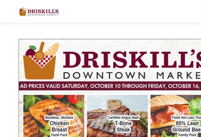 Driskill's Foods Weekly Ad October 11 - 17, 2026