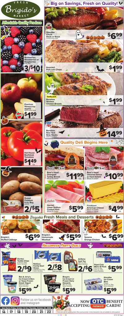 Brigido's Fresh Market Weekly Ad October 16 - 22, 2026