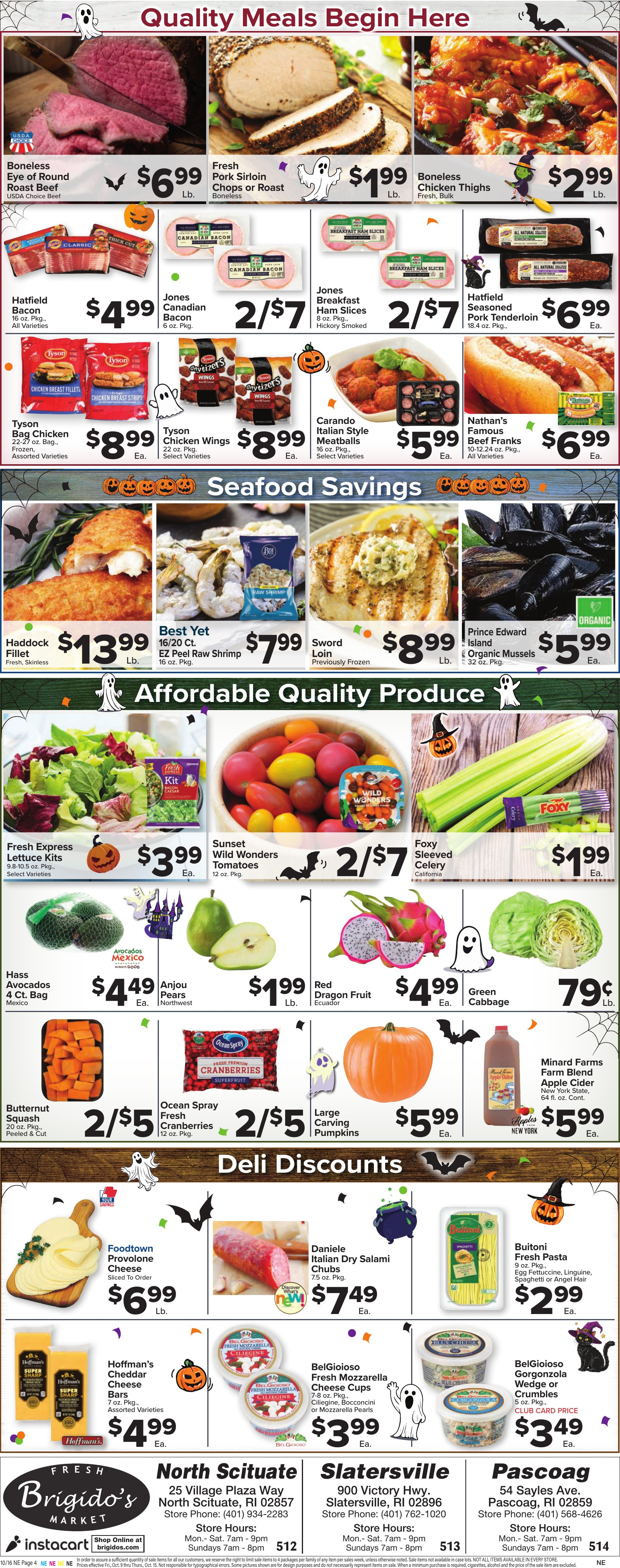 Brigido's Fresh Market Weekly Ad October 16 - 22, 2026
