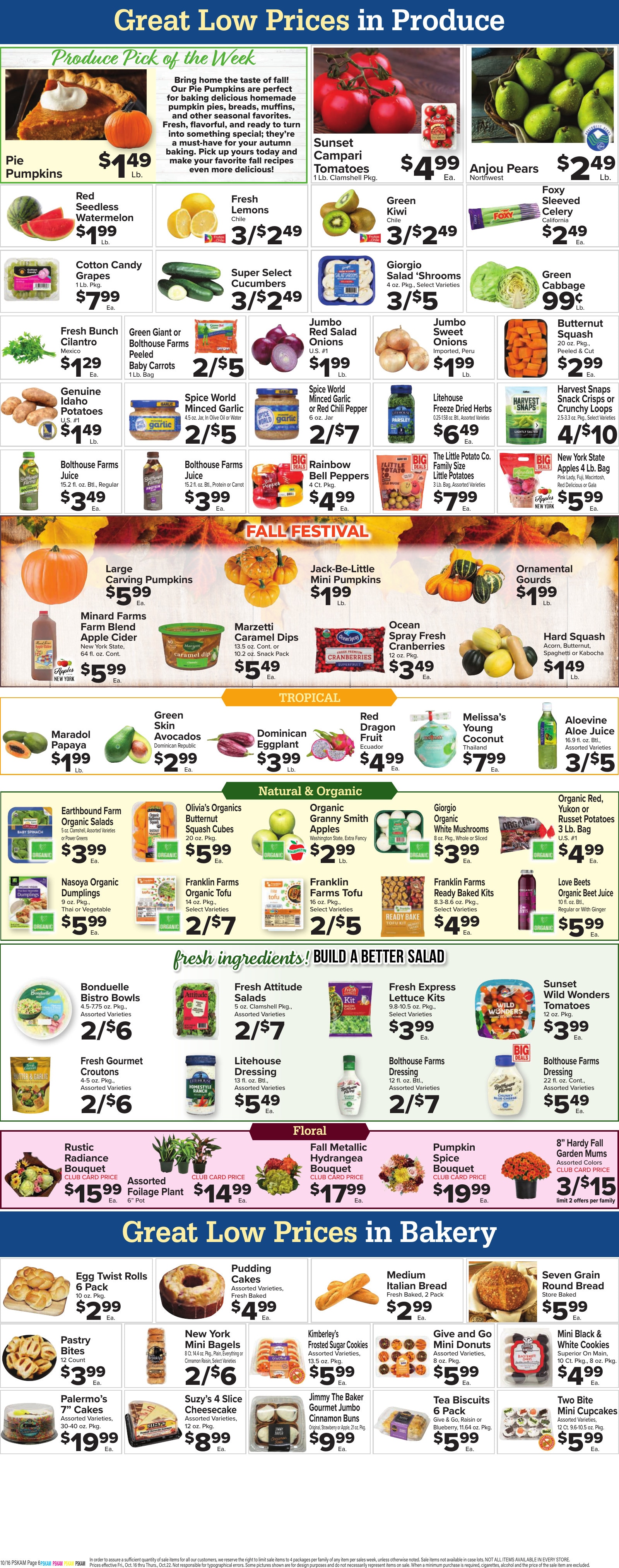 Foodtown Weekly Ad October 16 - 22, 2026