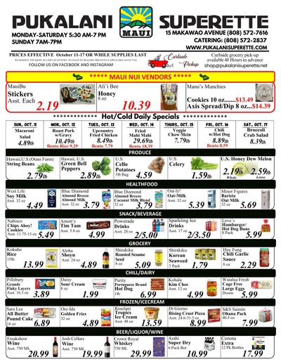 Pukalani Superette Weekly Ad October 11 - 17, 2026