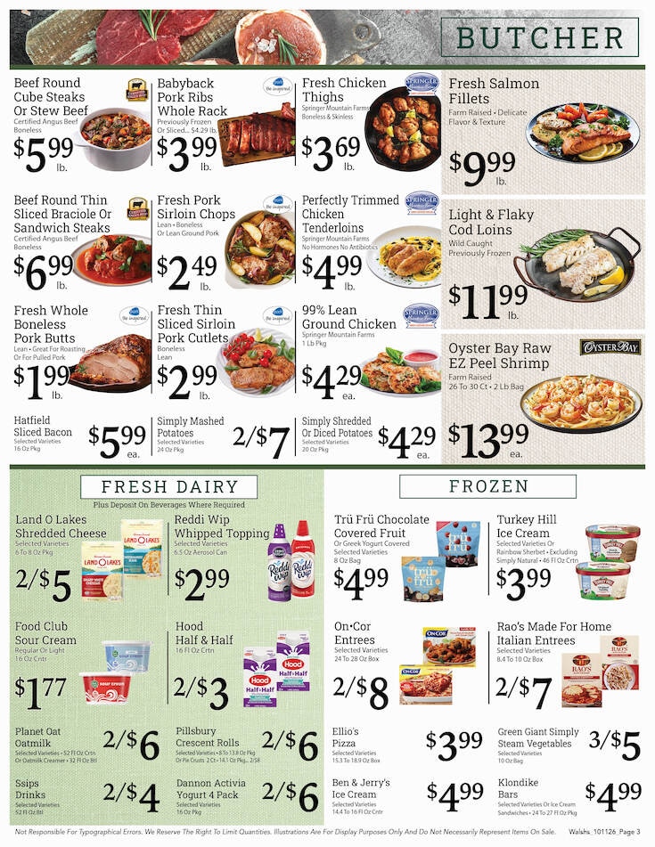 Walsh's Quality Market IGA Weekly Ad October 11 - 17, 2026