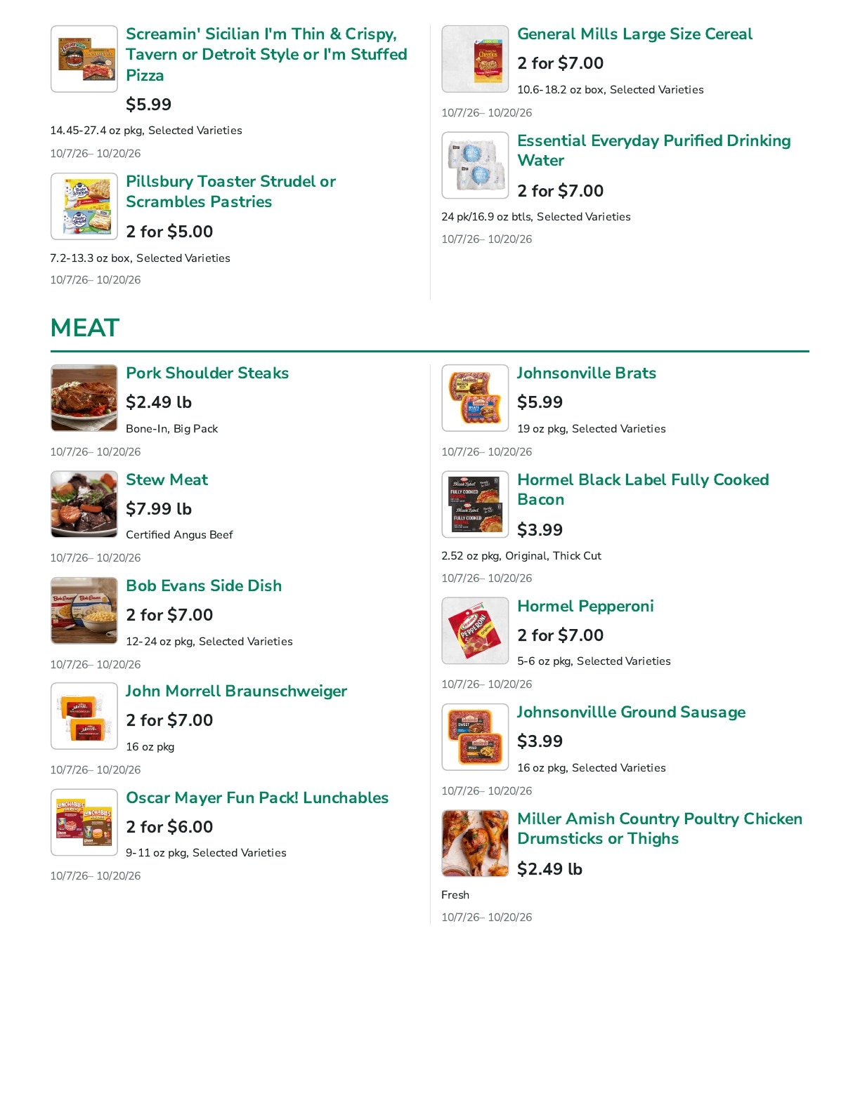 Denny's SuperValu (Algoma, WI) Weekly Ad October 7 - 20, 2026