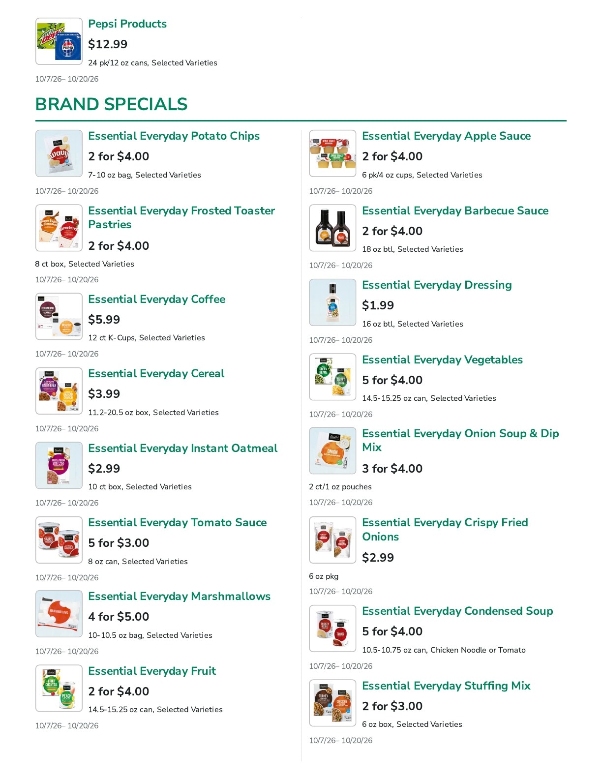 Denny's SuperValu (Algoma, WI) Weekly Ad October 7 - 20, 2026