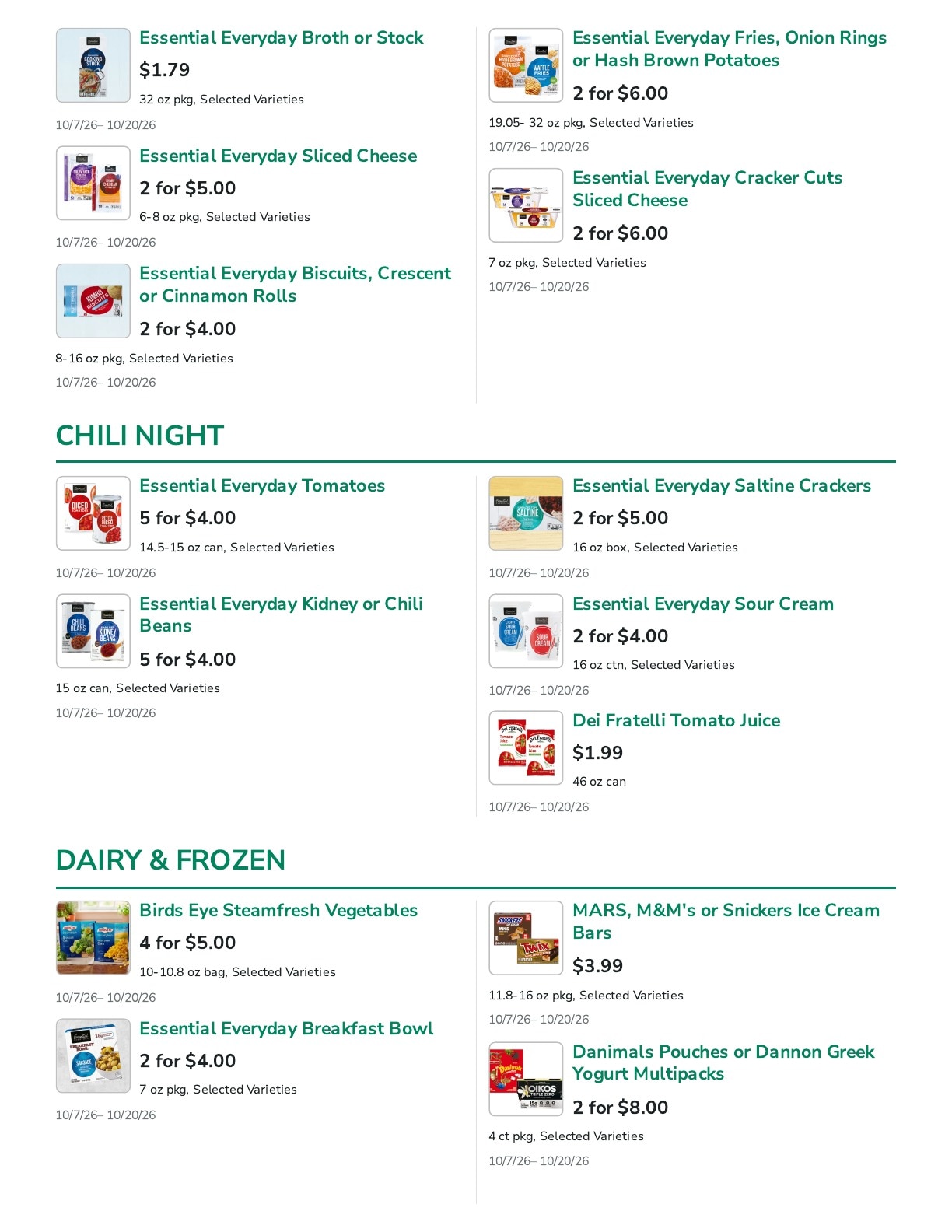 Denny's SuperValu (Algoma, WI) Weekly Ad October 7 - 20, 2026