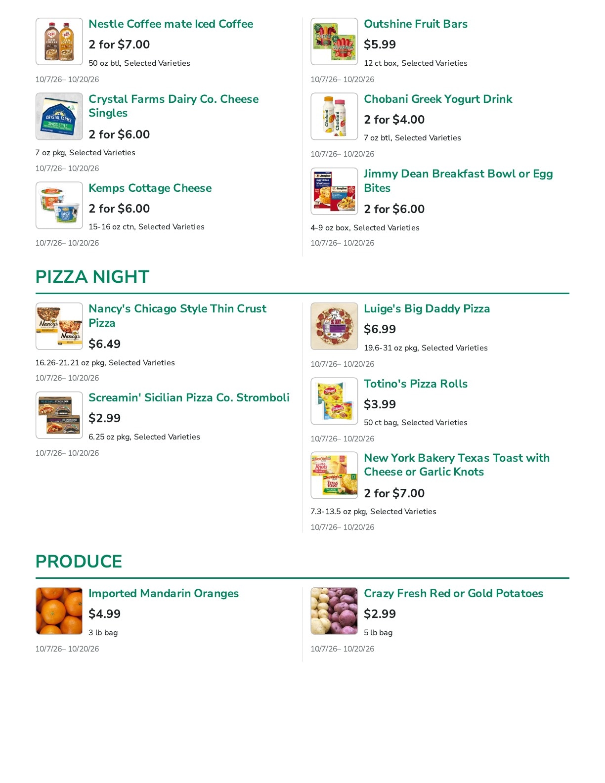 Denny's SuperValu (Algoma, WI) Weekly Ad October 7 - 20, 2026