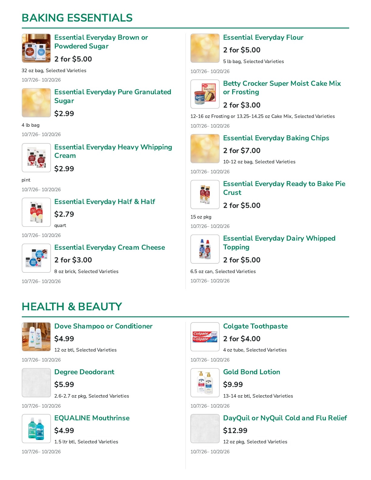 Denny's SuperValu (Algoma, WI) Weekly Ad October 7 - 20, 2026