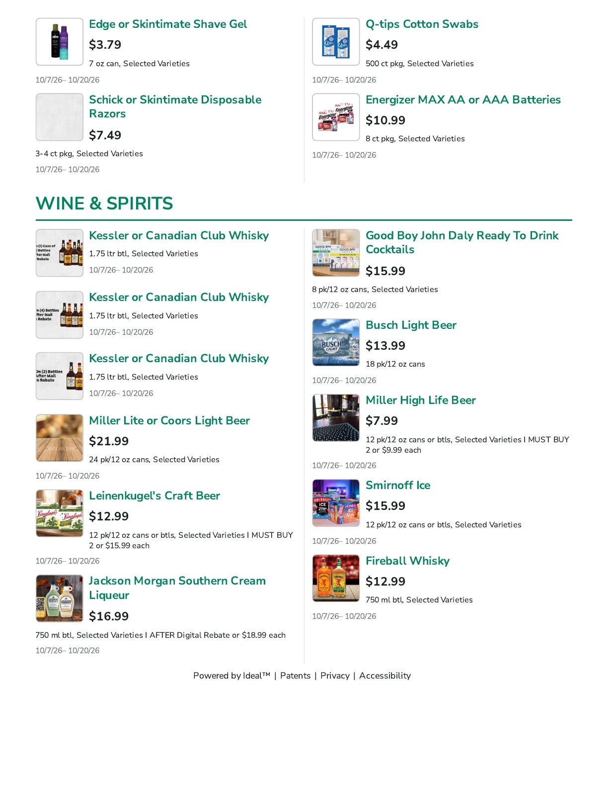 Denny's SuperValu (Algoma, WI) Weekly Ad October 7 - 20, 2026