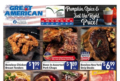 Valley Market and Jim's Great American Weekly Ad October 11 - 17, 2026