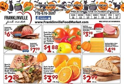 Franklinville Food Market Weekly Ad October 11 - 17, 2026