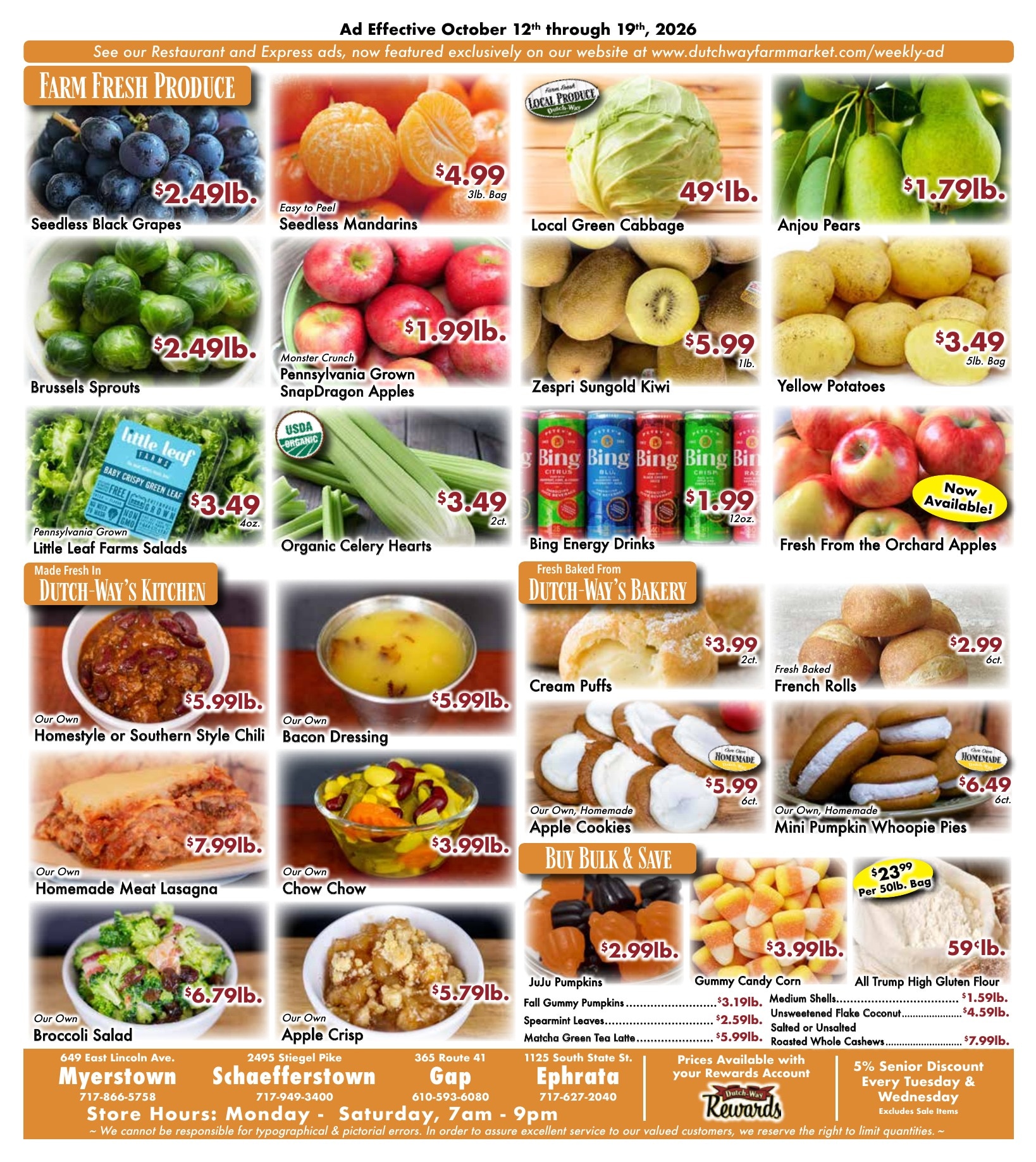 Dutch-Way Farm Market Weekly Ad October 12 - 19, 2026