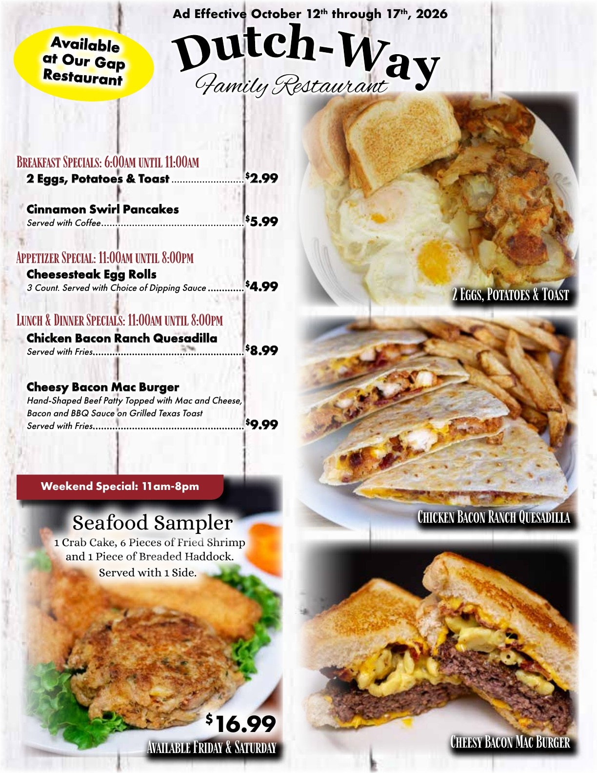 Dutch-Way Farm Market Weekly Ad October 12 - 19, 2026