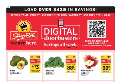 ShopRite (318 Lloyd Rd, Aberdeen, NJ) Weekly Ad October 11 - 17, 2026